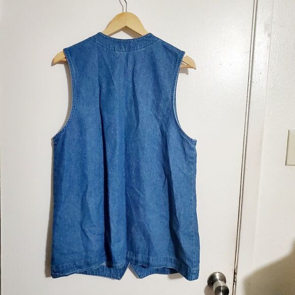 Willowbend 1980's Vintage Denim Vest Size Large - Picture 2 of 8
